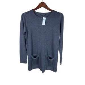 NWT Banana Republic Womens‎ Charcoal Long Sleeve Sweater Size S